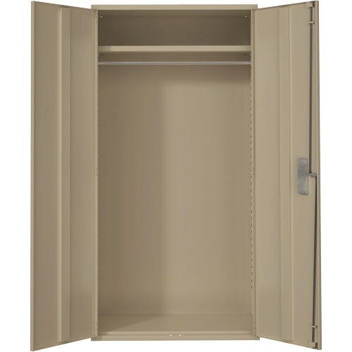 Armoire garde-robe, Acier, 36" la x 18" p x 72" h, Beige Mukwa Safety Services