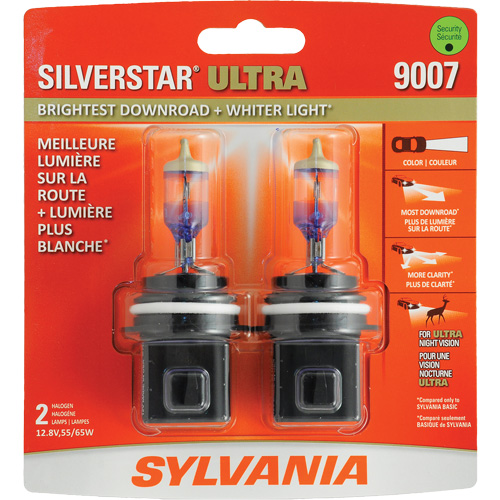 9007 Ampoule de feu avant SilverStar Ultra, Halog&egrave;ne, 55 W/65 W, Blanc Mukwa Safety Services