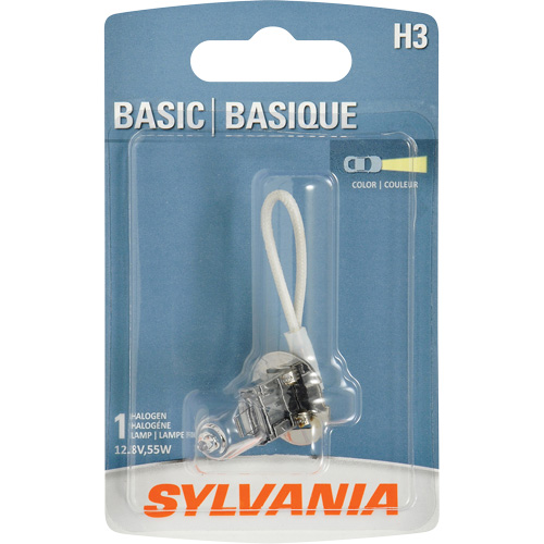 H3 Basic Headlight Bulb, Halogen, 45 W, Off White Mukwa Safety Services