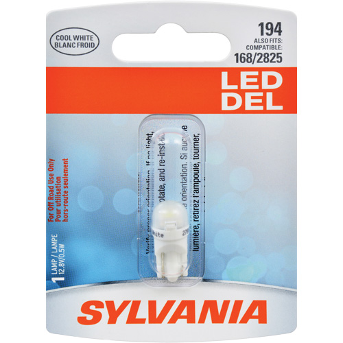 194 Mini Automotive Bulb, LED, 0.5 W/12.8 W, White Mukwa Safety Services