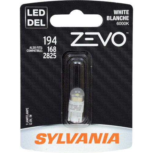 195 Mini-ampoule automobile Zevo, DEL, 0,7 W, Blanc Mukwa Safety Services