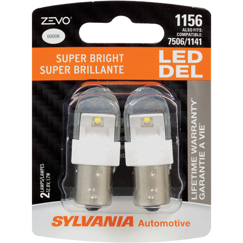 1156 Mini-ampoule automobile Zevo, DEL, 1,7 W, Blanc Mukwa Safety Services