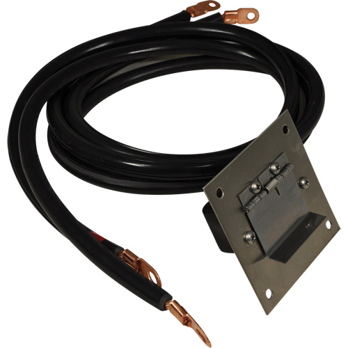 Panneau de douille polaris&eacute;e en acier inoxydable &agrave; brancher, 4 AWG, C&acirc;ble 5' Mukwa Safety Services