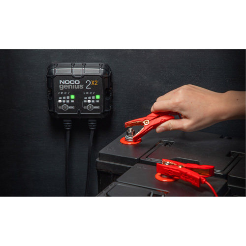 Genius&reg; 2X2 2-Bank, 4-Amp Battery Charger Mukwa Safety Services