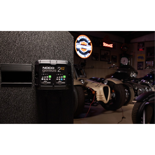 Genius&reg; 2X2 2-Bank, 4-Amp Battery Charger Mukwa Safety Services