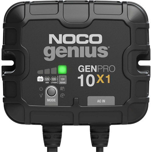Chargeur de batterie embarqu&eacute; &agrave; 1 sortie de 10 amp&egrave;res GenPro10X1 Genius Mukwa Safety Services