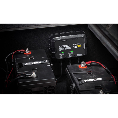 Chargeur de batterie embarqu&eacute; &agrave; 2 sorties de 20 amp&egrave;res GenPro10X2 Genius Mukwa Safety Services
