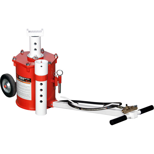 Portable Air Lift Jack, 10 Ton(s) Capacity, 17-3/4" - 49-3/8" H Mukwa Safety Services
