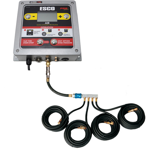 Wall-Mounted Tire Inflation System with 4-Hose Manifold Mukwa Safety Services