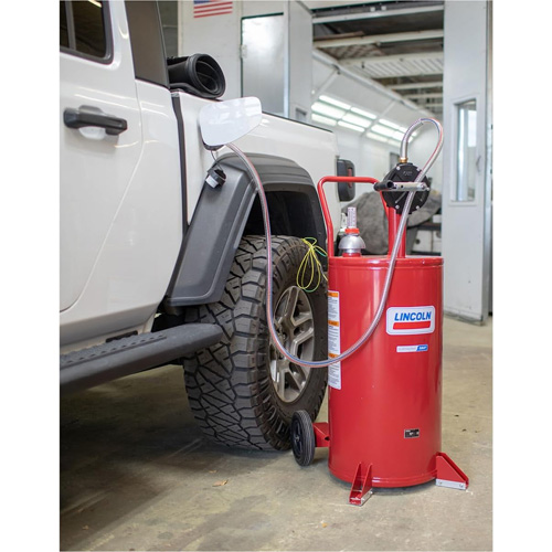 25-Gallon Steel Fuel Caddy with 2-Way Rotary Pump Mukwa Safety Services