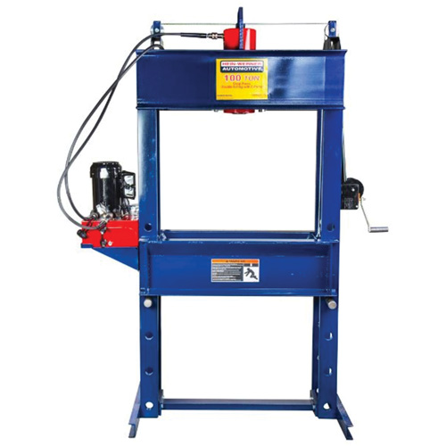 Double Acting Shop Press with Electric Pump, 100 tons Capacity Mukwa Safety Services