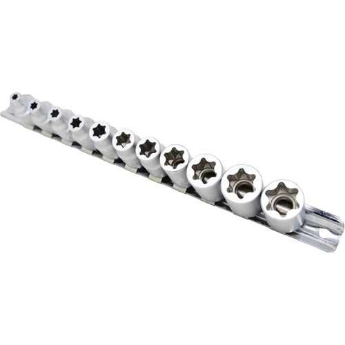 Flat-Cut E-"Star" Socket Set, 11 Pieces, 3/8" Drive Size Mukwa Safety Services