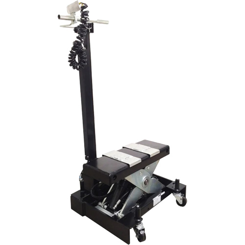 Low Profile Floor Service Jack, 12 Ton(s) Capacity, 7-1/2" Lowered, 15" Raised, Air Hydraulic Mukwa Safety Services