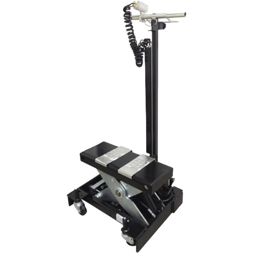 Low Profile Floor Service Jack, 12 Ton(s) Capacity, 7-1/2" Lowered, 15" Raised, Air Hydraulic Mukwa Safety Services