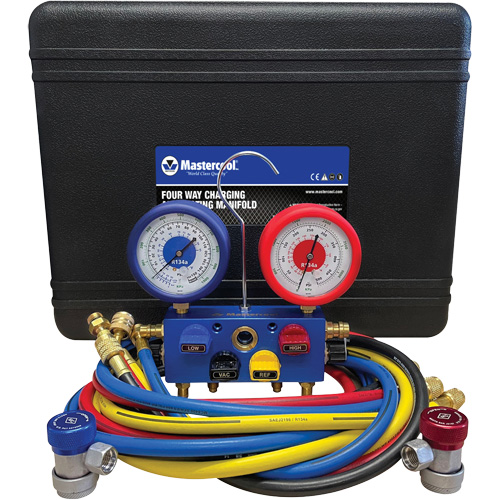 Ensemble de jauge &agrave; collecteur en aluminium 4 voies R134A Mukwa Safety Services