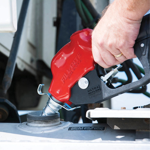 Red Ultra High-Flow Automatic Diesel Spout Nozzle Mukwa Safety Services