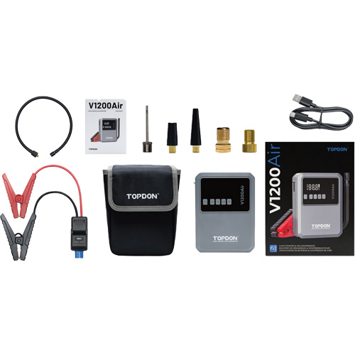 V1200Air 2-in-1 1200 Peak Amp Jump Starter & Tire Inflator Mukwa Safety Services