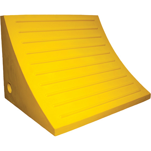 Wheel Chock, Polyurethane, Yellow, 15-1/4" W x 12-1/8" D x 10-3/4" H Mukwa Safety Services