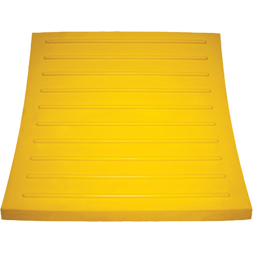 Wheel Chock, Polyurethane, Yellow, 15-1/4" W x 12-1/8" D x 10-3/4" H Mukwa Safety Services