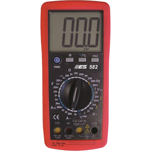 Deluxe Digital Multimeter with Amp Shutters Mukwa Safety Services