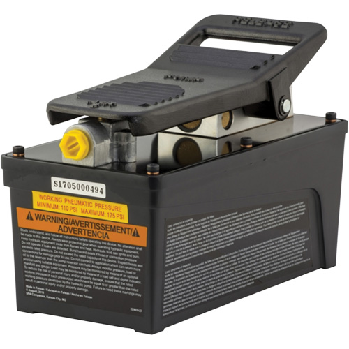 Pompe &agrave; pied pneumatique 10 000 PSI avec r&eacute;servoir de 91,5 po³ Mukwa Safety Services