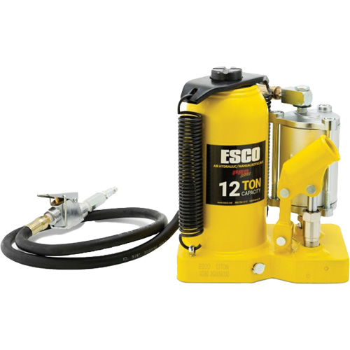 Cric-bouteille de s&eacute;rie Pro, 12 tonne(s), Air comprim&eacute;/hydraulique, 18-1/2" Hauteur &eacute;lev&eacute;e Mukwa Safety Services
