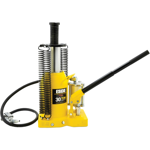 Cric-bouteille de s&eacute;rie Pro, 30 tonnes, Air comprim&eacute;/hydraulique, 20" Hauteur &eacute;lev&eacute;e Mukwa Safety Services