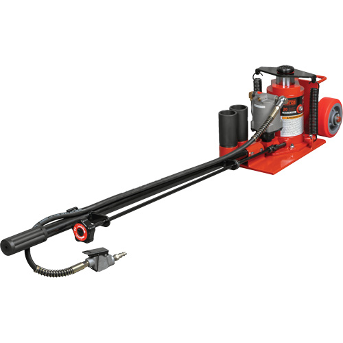 Low Height Floor Jack, 20 Ton(s) Capacity, 8-5/8" Lowered, 22-3/4" Raised, Air Hydraulic Mukwa Safety Services