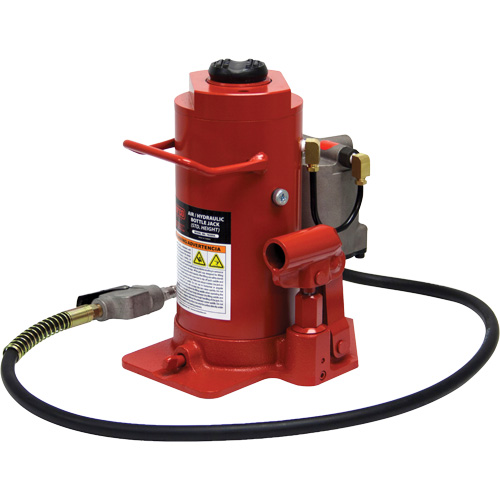 Standard Height Bottle Jack, 20 Ton(s), Air Hydraulic, 20-1/2" Raised Height Mukwa Safety Services