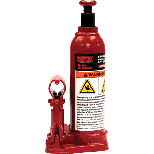 Professional Hydraulic Bottle Jack, 2 Ton(s), 14-1/2" Raised Height Mukwa Safety Services