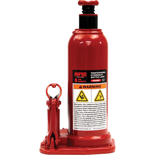 Professional Hydraulic Bottle Jack, 8 Ton(s), 18-3/4" Raised Height Mukwa Safety Services