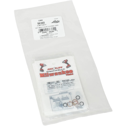 Jeu de clips et joints toriques de 3/8 po pour Milwaukee - en vrac Mukwa Safety Services