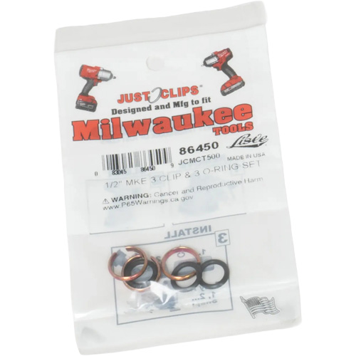 Jeu de clips et joints toriques de 1/2 po pour Milwaukee Mukwa Safety Services