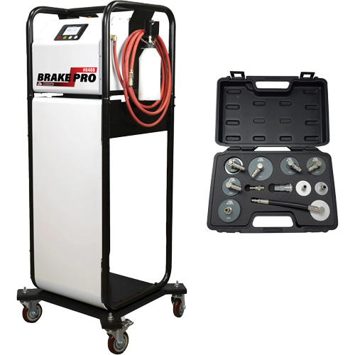 Pompette de purge de frein Brake-Pro &agrave; structure haute avec adaptateurs Mukwa Safety Services