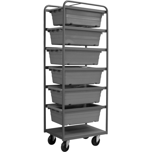 R&acirc;telier mobile, &agrave; deux c&ocirc;t&eacute;s, 6 bacs, 26" la x 18" p x 74" h Mukwa Safety Services