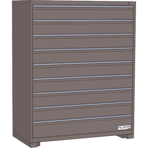 Armoire &agrave; tiroirs modulaire, 9 tiroirs, 30" la x 24" p x 60" h, Gris Mukwa Safety Services