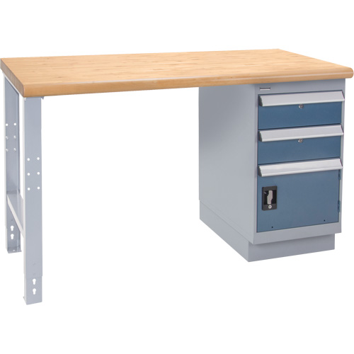 Industrial Duty Workbench, Door w/ Drawer Combination, 1000 lbs. Cap., 36" W x 60" D, 34" H Mukwa Safety Services