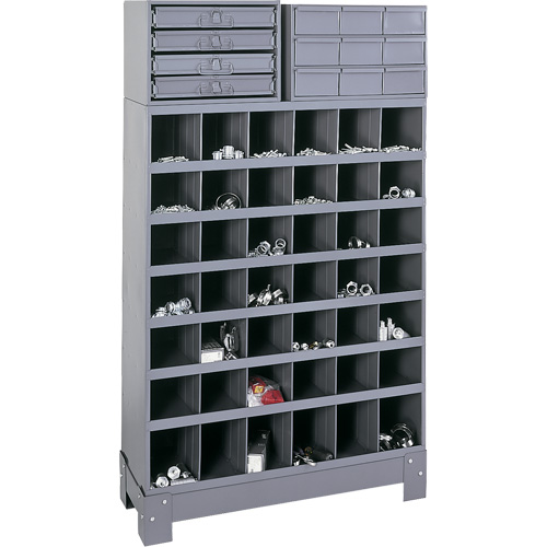 Modular Small Parts Storage Unit, Steel, 13 Drawers, 33-3/4" x 12-1/4" x 59", Grey Mukwa Safety Services