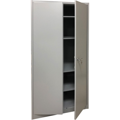 Storage Cabinet, Steel, 4 Shelves, 78" H x 36" W x 24" D, Grey Mukwa Safety Services