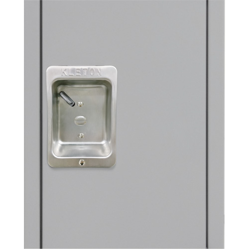 Casiers, 3 niveaux, 12" x 18" x 86", Acier, Gris, D&eacute;mont&eacute; Mukwa Safety Services