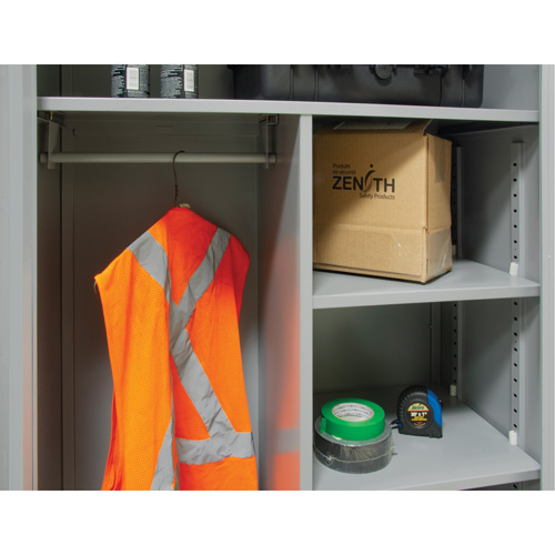 Combination Storage Cabinet, 36" W x 18" D x 72" H, Grey Mukwa Safety Services