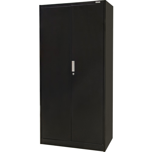 Hi-Boy Storage Cabinet, Steel, 4 Shelves, 72" H x 36" W x 18" D, Black Mukwa Safety Services