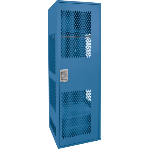 Gear Locker with Door, Steel, 24" W x 24" D x 72" H, Dark Blue Mukwa Safety Services