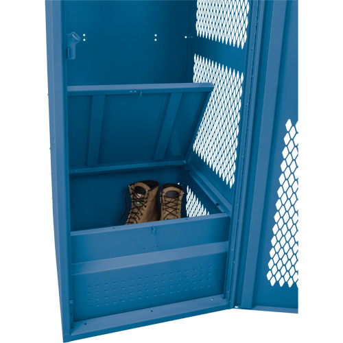Gear Locker with Door, Steel, 24" W x 24" D x 72" H, Dark Blue Mukwa Safety Services