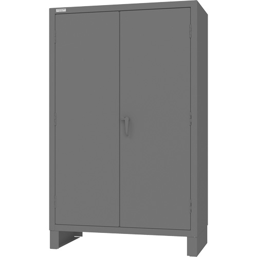 Cabinet with Hanging Bar & Standard Recessed Doors, Steel, 78" H x 48" W x 24" D, Grey Mukwa Safety Services