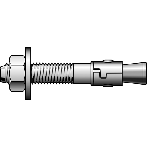 Boulons d'ancrage Power Stud &agrave; gaine d'ancrage, Acier au carbone, 3/8" x 2-1/4" Mukwa Safety Services