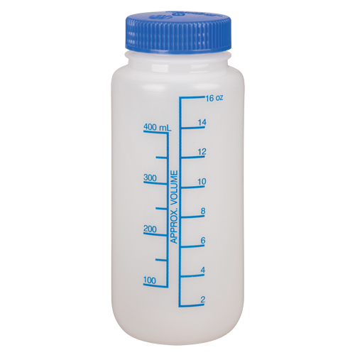 Wide-Mouth Bottles, Round, 16 oz., Plastic Mukwa Safety Services