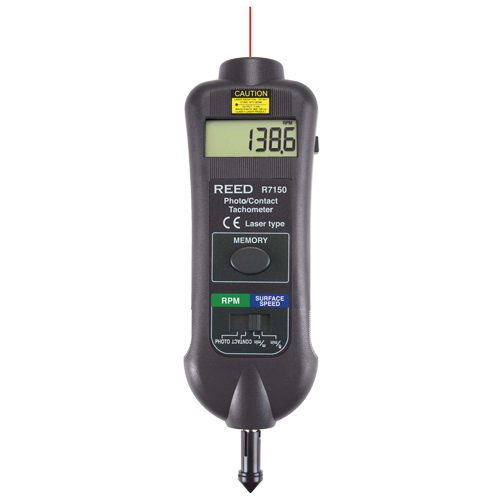 Professional Dual Function Tachometer with Calibration Certificate, Contact/Photo (Non Contact) Mukwa Safety Services
