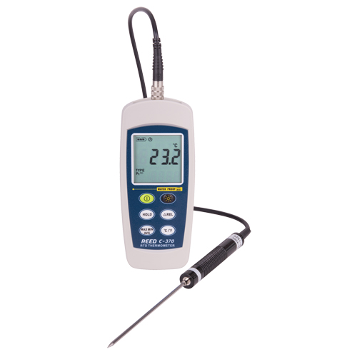 RTD Thermometer with Calibration Certificate, Contact, Digital, -148-572°F (-100-300°C) Mukwa Safety Services