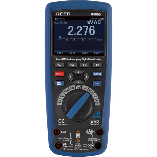 True RMS Industrial Multimeter, AC/DC Voltage, AC/DC Current Mukwa Safety Services